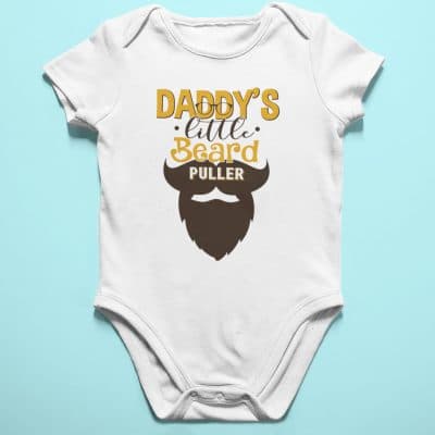 Alternative view of Daddy's Little Beard Puller Baby Onesie - Baby Toddlers Bodysuit - Father's Day Gift for New Dad