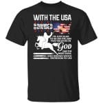 2VT. Bigfoot With The USA So Divided 3, Black, Unisex T-Shirt