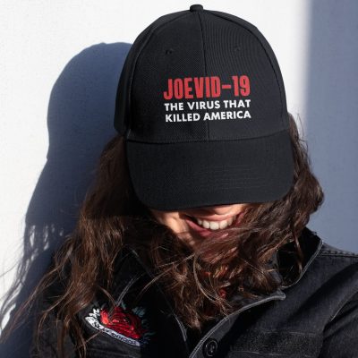 Alternative view of Joevid 19 Destroyed America - Funny Joe Biden Twill Cap - High-Profile Snapback Hat - Trucker Hat