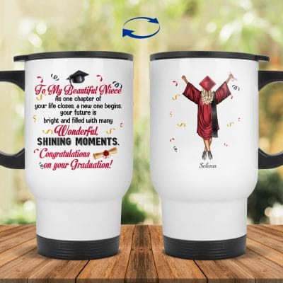 14 oz. White Travel Mug