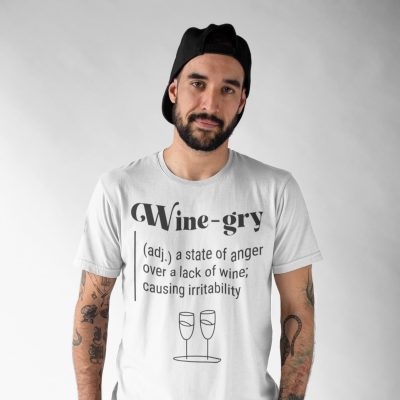 Alternative view of Wine-gry Definition a State of Anger Over a Lack of Wine Causing Irritability Shirt - Drinking T-Shirt - Wine Lover Shirt
