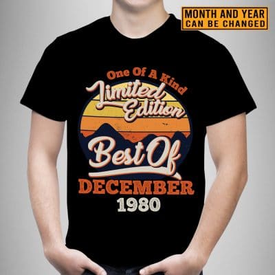 Personalized One Of A Kind Limited Edition T-Shirt - Retro Vintage Birthday Shirt