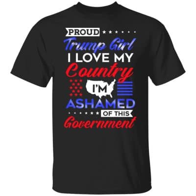7VT. Proud Trump Girl I Love My Country 2, Black, Unisex T-Shirt