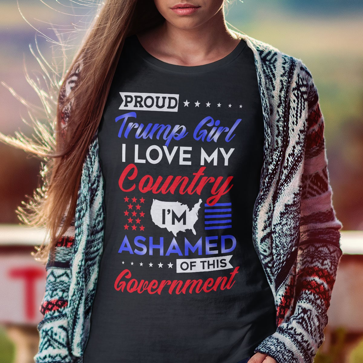7VT_ Proud Trump Girl I Love My Country shirt mk1