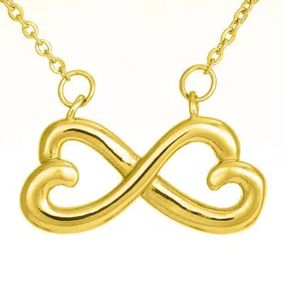 Infinity Heart Necklace (18K Yellow Gold)