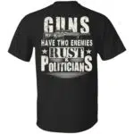 4VT. Guns Have Two Enemies, Black, Unisex T-Shirt