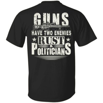 4VT. Guns Have Two Enemies, Black, Unisex T-Shirt