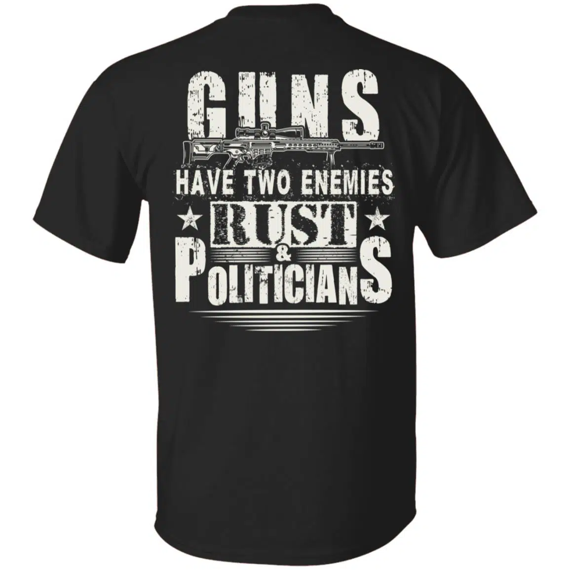 4VT. Guns Have Two Enemies, Black, Unisex T-Shirt