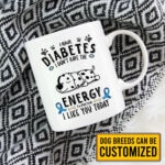 6VT. Dog Lying I Have Diabetes mug mk2