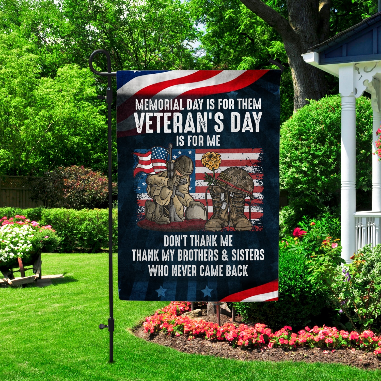 2Th. Memorial Day Is For Them Flag (30x40) Garden Flag Mockup 2