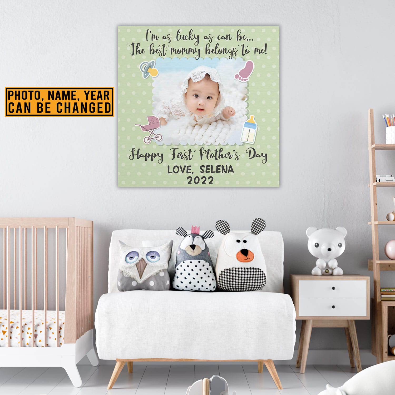 3VT. First Mother Day I'm As Lucky canvas mk3