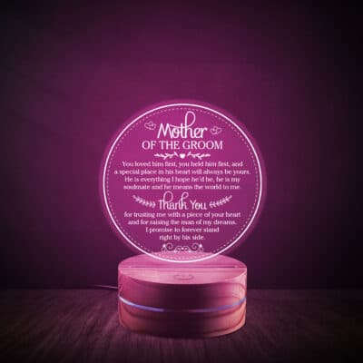 Thank You for Trusting Me with A Piece of Your Heart Night Light - Mother of The Groom Gifts