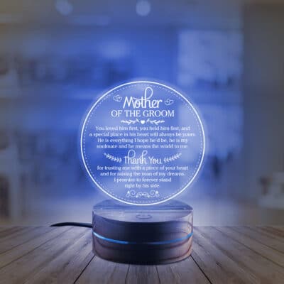 Alternative view of Thank You for Trusting Me with A Piece of Your Heart Night Light - Mother of The Groom Gifts