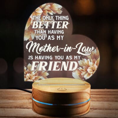 The Only Thing Better Having You as Mother-in-Law Night Light. Mother in Law Mothers Day or Birthday Gifts LED Light - Mothers Day Gifts