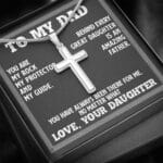 3Th. To My Dad You Are My Rock - Daughter Dark Closeup Cross_with personalised