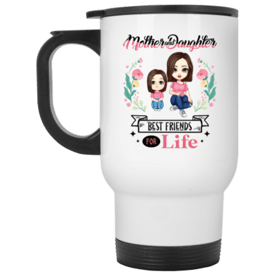 14 oz. White Travel Mug