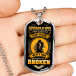 Husband And Wife Not Always Eye To Eye But We're A Team Couple Dog Tag Pendant Necklace Husband And Wife Not Always Eye To Eye But We're A Team Couple Dog Tag Pendant Necklace