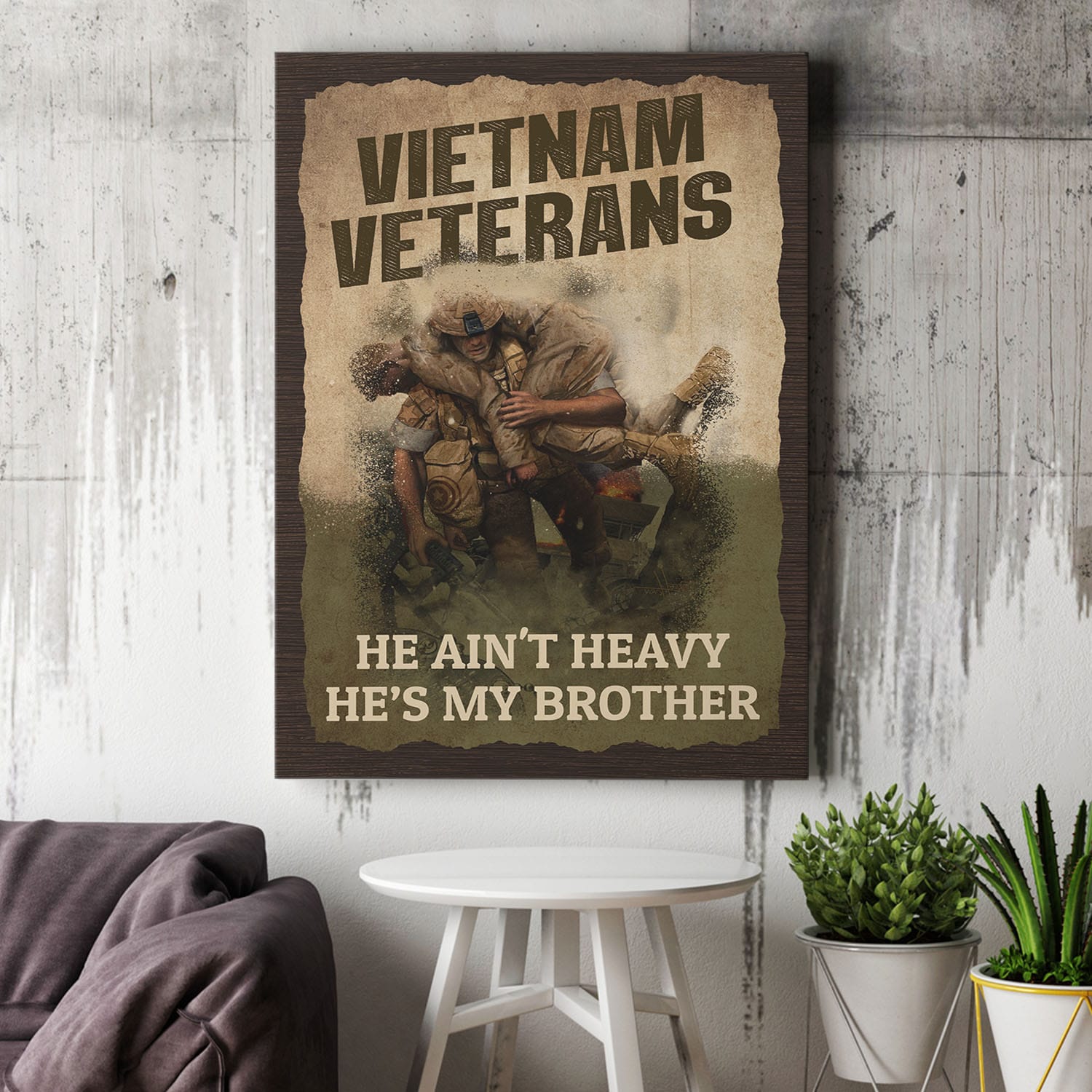 4VT. Vietnam Veteran He Ain't Heavy canvas mk1