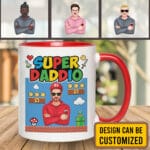 Super Daddio Gifts Funny Fathers Day Gifts Personalized Accent Mug - Ceramic Coffee Mug - Beer Stein - Water Bottle