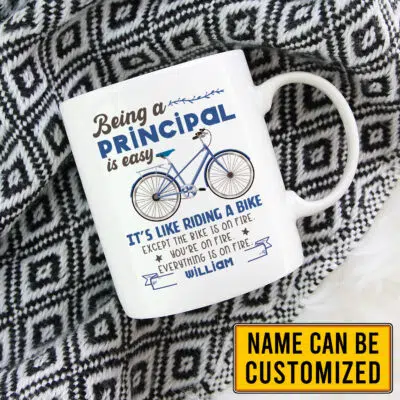 Alternative view of Personalized Being A Principal Is Easy Ceramic Coffee Mug - Gift for Administrator - Funny Principal Gift
