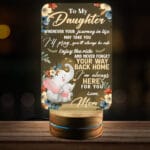 To My Daughter Whenever Your Journey in Life Night Light Gift from Mom. Daughter Gifts from Mom - Mom And Daughter Elephant Gift