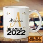 Personalized Name Class of 2022 Grad Present Inspirational High School College Masters Degree Monogram Mug - Accent Mug. Graduation Gifts for Him Her