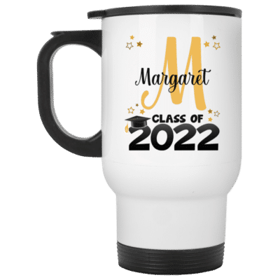 14 oz. White Travel Mug