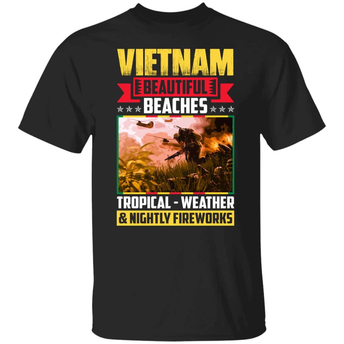 4VT. Vietnam Beautiful Beaches 3, Black, Unisex T-Shirt