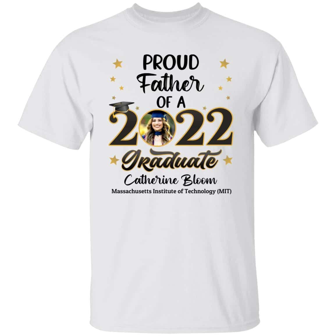 Personalized Grad shirt, White, Unisex T-Shirt