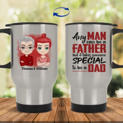 14 oz. Silver Travel Mug