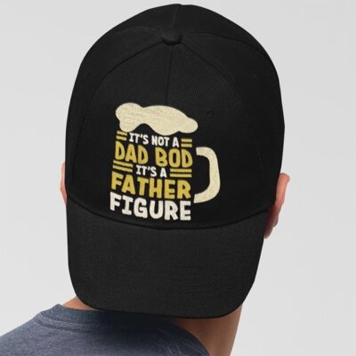 Alternative view of It's Not A Dad Bod It's A Father Figure Funny Beer Lover Twill Cap - High-Profile Snapback Hat