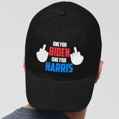 Alternative view of One For Biden One For Harris Twill Cap - High-Profile Snapback Hat