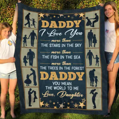 Alternative view of To My Dad Blanket Ultra-Soft Micro Fleece Throw Blankets from Daughter Son - Daddy I Love You More Than The Stars Gift Birthdays Bed Sofa