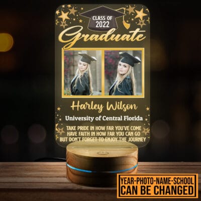 Alternative view of Personalized Take Pride In How Far You've Come Graduation Senior Night Light - Custom Graduation Gifts