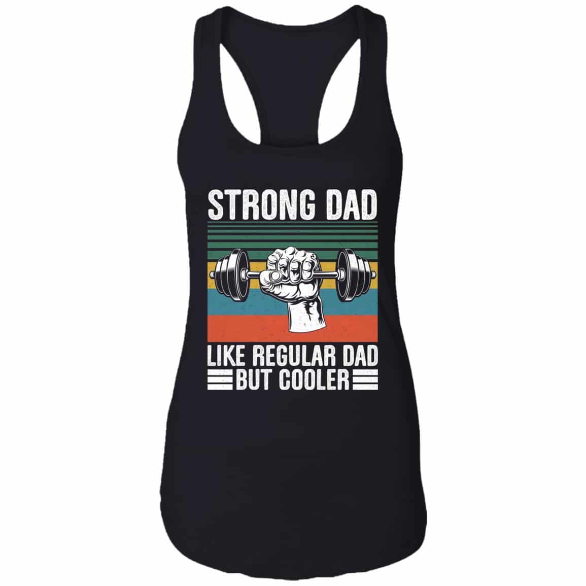 2Th. Strong Dad Gymer 1, Black, Ladies Racerback Tank