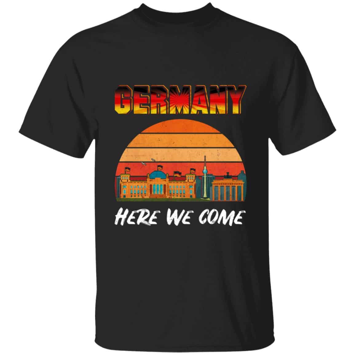 3. Germany Here We Come 5, Black, Unisex T-Shirt