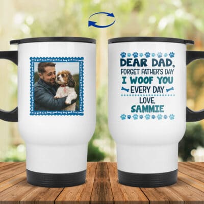 14 oz. White Travel Mug