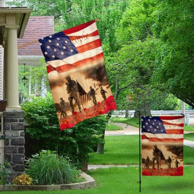 Alternative view of Memorial Day Decoration Memorial American Veteran Flag Outdoor Decorative Garden Flag - House Flag - Wall Flag