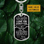 Personalized To My Brother Never Forget That I Love You Forever Dog Tag Keychain - Brother Keychain Gifts