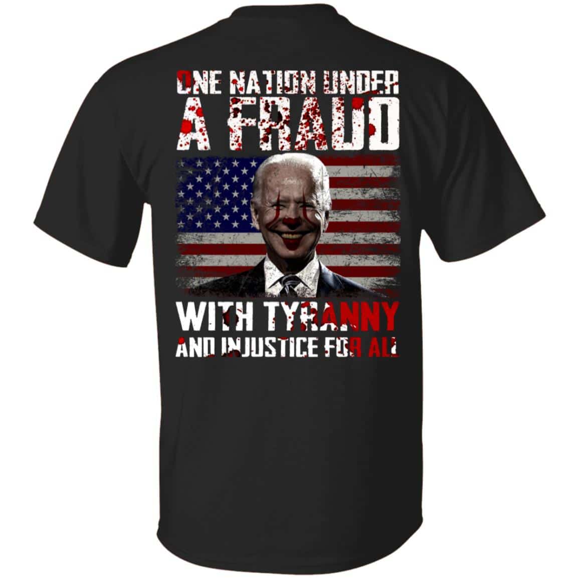 2VT. Biden Clown One Nation 2, Black, Unisex T-Shirt 2VT. Biden Clown One Nation 2, Black, Unisex T-Shirt