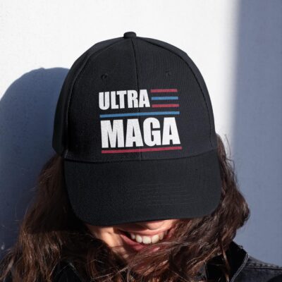 Alternative view of Ultra Maga Proud Ultra-Maga Trump President Twill Cap - Snapback Hat