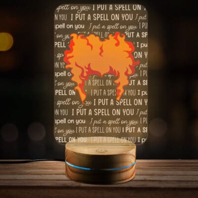 I Put A Spell On You Hocus Night Light Rechargeable - Three Witch Squad Led Light - Halloween Gift for Friends Sister Daughter Dad Mom