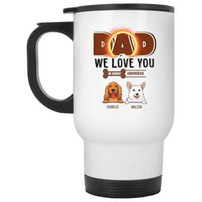 14 oz. White Travel Mug