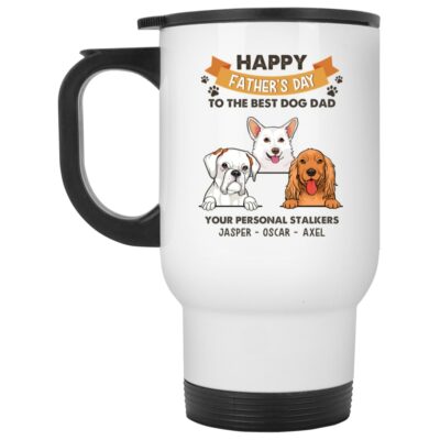 14 oz. White Travel Mug