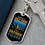 It's Not a Dad Bod It's a Father Figure Dog Tag Pendant Necklace - Gift for Dad