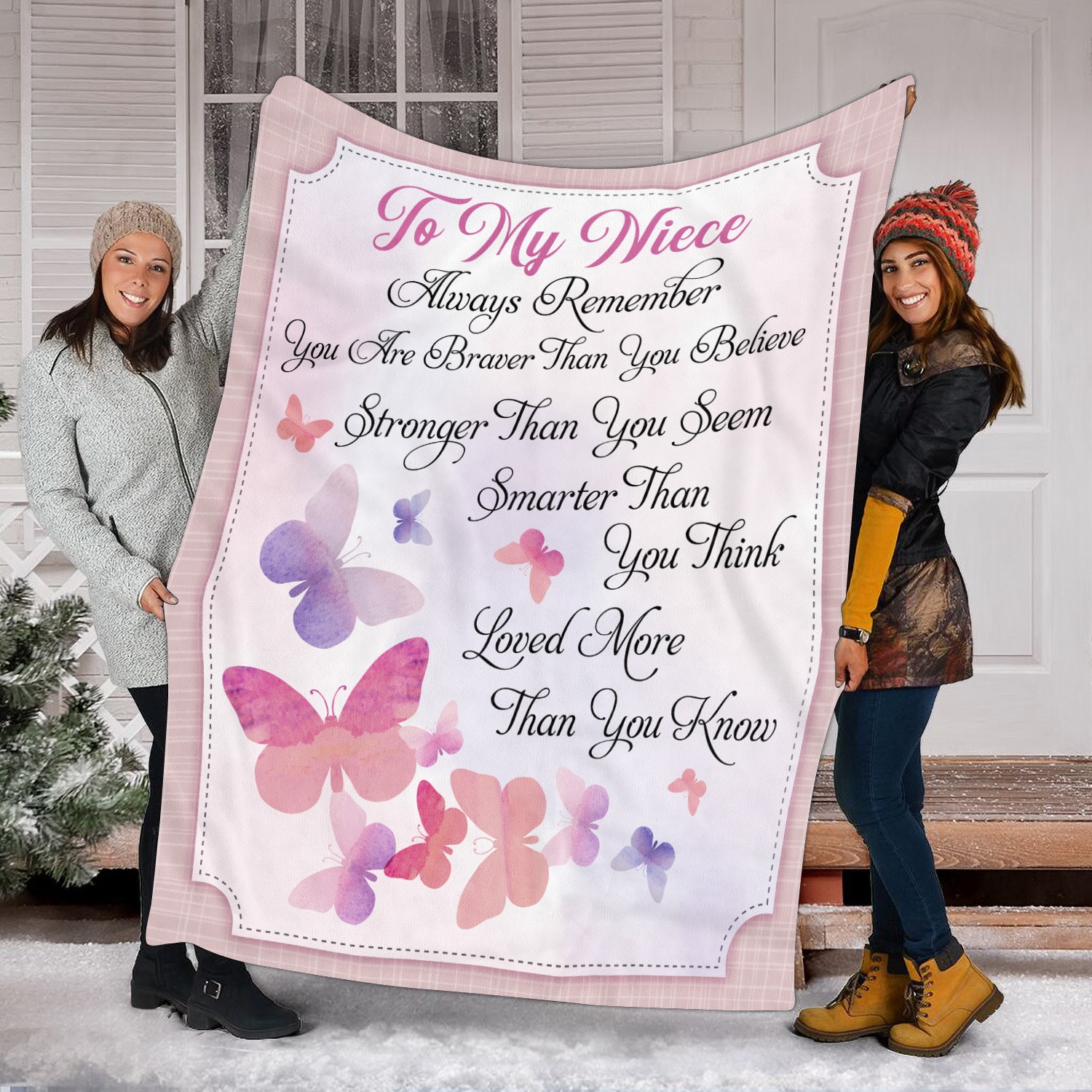 6. TO My Niece blanket Blanket Mockup 8