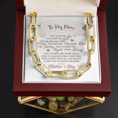 Alternative view of To My Mom You Gave Me Life You Gave Me Love You Helped Me to Be Strong Jewelry Necklace - Gift for Mother