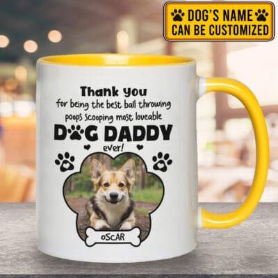 Alternative view of Custom Photo Thanks for Being the Best Ball Throwing Poops Scooping Dog Dad