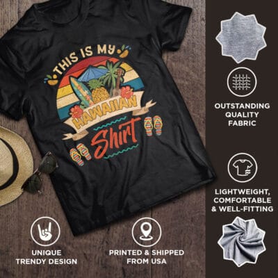 Alternative view of This Is My Hawaiian Shirt Summer Gift T-Shirt Beach Lover Retro Tee