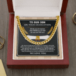 To Our Son On Your Graduation Words Cannot Express How Proud We Are Cuban Link Chain Necklace